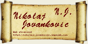 Nikolaj Jovanković vizit kartica